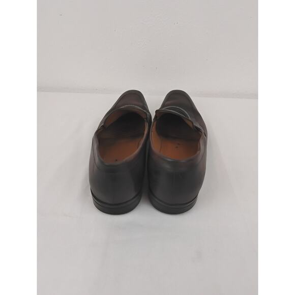 Hugo Boss Dress Shoes Men\'s 9 Brown Leather Slip On Penny Loafer #W4754 main image 9
